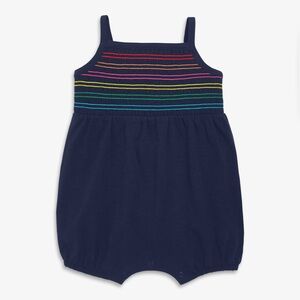 Primary Navy Bodysuit with Multicolor Stripes